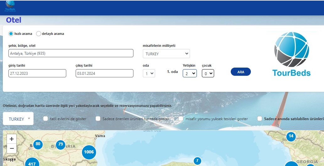 B2B Hotels Reservation in Antalya Side